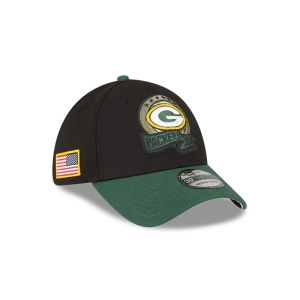 39thirty New Era Bay Packers NFL Salute To Service Stretch Fit Gorras Negros | GWXDE-5128