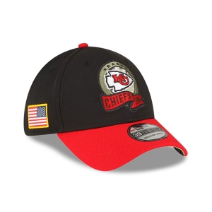 39thirty New Era Kansas City Chiefs NFL Salute To Service Stretch Fit Gorras Negros | UARKP-7149