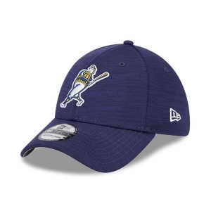 39thirty New Era Milwaukee Brewers MLB Clubhouse Stretch Fit Gorras Azules | QDKRI-8540