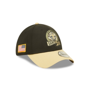 39thirty New Era New Orleans Saints NFL Salute To Service Stretch Fit Gorras Negros | KQAJL-9765