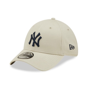 39thirty New Era New York Yankees League Essential Stretch Fit Gorras Creme | RDCZY-0527