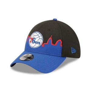 39thirty New Era Philadelphia 76ers NBA 2022 Stretch Fit Gorras Negros | GZWSV-7319