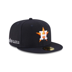 59fifty New Era Alpha Industries Houston Astros Fitted Gorras Azules | WQINL-4207