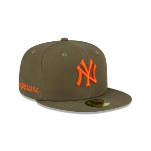 59fifty New Era Alpha Industries New York Yankees Medium Fitted Gorras Verdes | XPCVM-1352