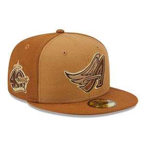 59fifty New Era Anaheim Angels Tri Tone Fitted Gorras Marrom | XPQHK-6271