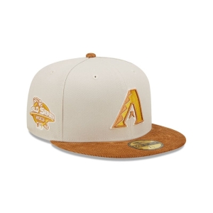 59fifty New Era Arizona Diamondbacks Cord Visor Fitted Gorras Creme | KLFXH-8672