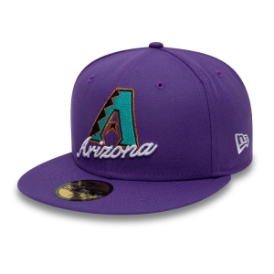 59fifty New Era Arizona Diamondbacks Dual Logo Fitted Gorras Morados | WVZTB-9147