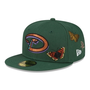 59fifty New Era Arizona Diamondbacks Felt X MLB Fitted Gorras Verdes | KBMCO-4679