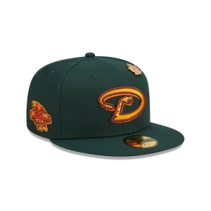 59fifty New Era Arizona Diamondbacks Leafy Fitted Gorras Verdes | VHMZA-0918