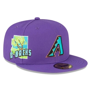 59fifty New Era Arizona Diamondbacks Stateview Fitted Gorras Morados | FWIYR-5278