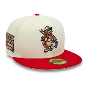 59fifty New Era Asheville Tourists Milb Chrome Fitted Gorras Blancos | NBAUJ-8519