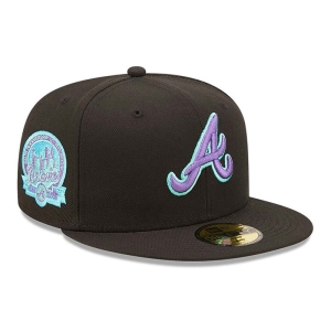 59fifty New Era Atlanta Braves And Tint Fitted Gorras Negros | INMBV-9815