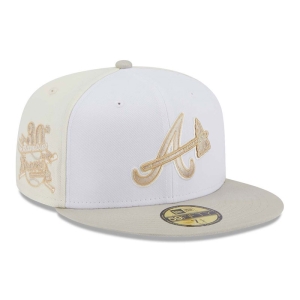 59fifty New Era Atlanta Braves Anniversary Fitted Gorras Creme | KBWER-9312