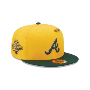 59fifty New Era Atlanta Braves Back To School Fitted Gorras Amarillos | ZHWCE-3854