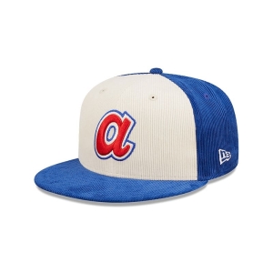 59fifty New Era Atlanta Braves Cooperstown Fitted Gorras Azules | EBIRJ-8094