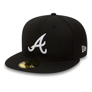 59fifty New Era Atlanta Braves Essential Gorras Negros | WDVIR-4783