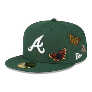 59fifty New Era Atlanta Braves Felt X MLB Fitted Gorras Verdes | GERQZ-4275