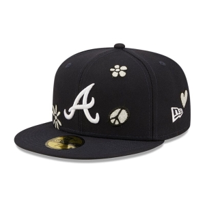 59fifty New Era Atlanta Braves MLB Sunlight Pop Gorras Azules | WRHPV-6982