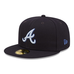 59fifty New Era Atlanta Braves Monocamo Fitted Gorras Azules | DFYOI-4301