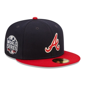 59fifty New Era Atlanta Braves Ne Letterman Fitted Gorras Azules | QWEPU-9710
