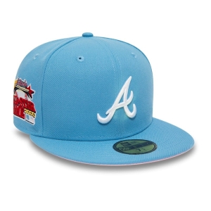 59fifty New Era Atlanta Braves Pastel Fitted Gorras Azules | WKYCG-3085