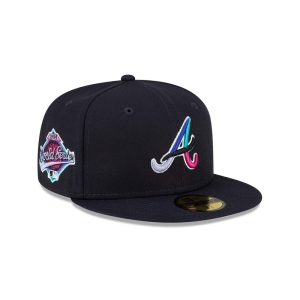 59fifty New Era Atlanta Braves Polarlights Fitted Gorras Azules | OEZTS-7246