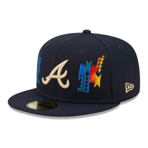 59fifty New Era Atlanta Braves Southwestern Fitted Gorras Azules | LVIDO-4872