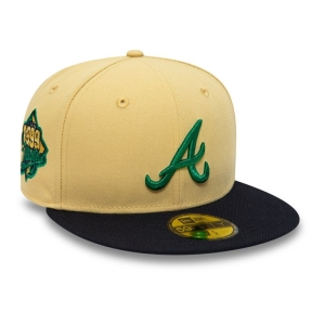 59fifty New Era Atlanta Braves Vegas Patch Gorras Amarillos | YWGBK-2975