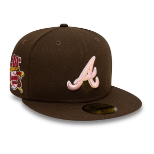 59fifty New Era Atlanta Braves Walnut And Gorras Marrom | JEZTL-6058