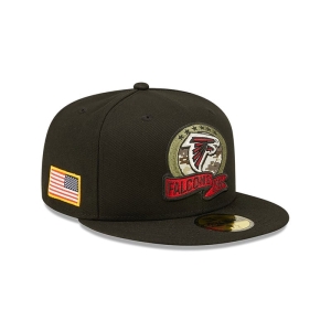 59fifty New Era Atlanta Falcons NFL Salute To Service Fitted Gorras Negros | BXAEL-7293