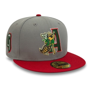59fifty New Era Augusta Jackets Milb Fitted Gorras Grises | RTSYG-9802