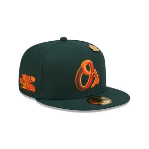 59fifty New Era Baltimore Orioles Leafy Fitted Gorras Verdes | CKRZG-5247