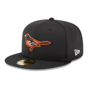 59fifty New Era Baltimore Orioles MLB Clubhouse Fitted Gorras Negros | GAOTQ-2756