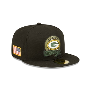59fifty New Era Bay Packers NFL Salute To Service Fitted Gorras Negros | SPDBL-6530