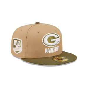 59fifty New Era Bay Packers NFL Teams Gorras Marrom | AHESV-2736