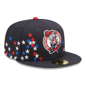 59fifty New Era Boston Celtics NBA Americana Fitted Gorras Azules | HZCRJ-2964