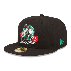 59fifty New Era Boston Celtics Roller Fitted Gorras Negros | WBVCM-1360