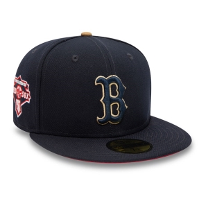 59fifty New Era Boston Sox Fall Colours Fitted Gorras Azules | WLBVK-5908