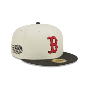 59fifty New Era Boston Sox MLB Chrome Fitted Gorras Blancos | HLWZI-5941