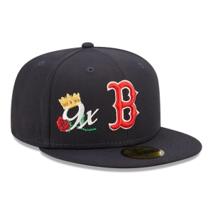 59fifty New Era Boston Sox MLB Crown Champs Fitted Gorras Azules | SHFDE-9018