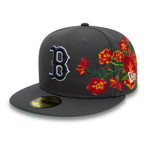 59fifty New Era Boston Sox MLB Floral Fitted Gorras Grises | AJBTZ-7036