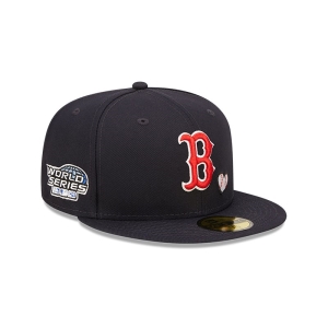 59fifty New Era Boston Sox MLB Team Heart Fitted Gorras Azules | JSZLK-2496