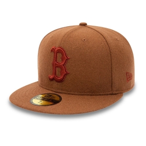 59fifty New Era Boston Sox Melton Fitted Gorras Marrom | QIYET-5310