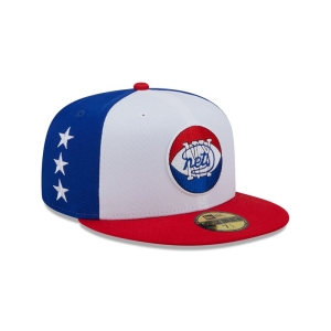 59fifty New Era Brooklyn Nets NBA Classic Fitted Gorras Blancos | HSMRK-3647