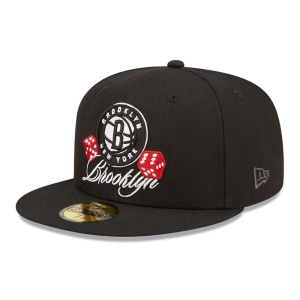 59fifty New Era Brooklyn Nets Roller Fitted Gorras Negros | DRGQT-2975
