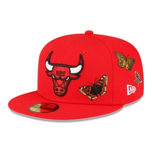 59fifty New Era Chicago Bulls Felt X NBA Fitted Gorras Rojos | TOBGY-8250