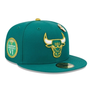 59fifty New Era Chicago Bulls Max Bet Fitted Gorras Verdes | WXETC-6074