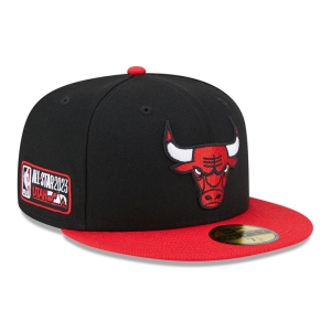 59fifty New Era Chicago Bulls NBA All Star Game Fitted Gorras Negros | QFLHT-0372