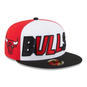 59fifty New Era Chicago Bulls NBA Back Half Fitted Gorras Negros | QWMSD-8190