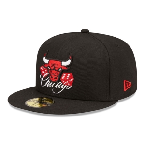 59fifty New Era Chicago Bulls Roller Fitted Gorras Negros | VAHXC-8576